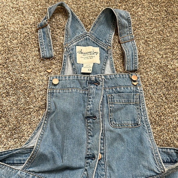 American Rag Jean Overalls Skirt - Picture 2 of 4